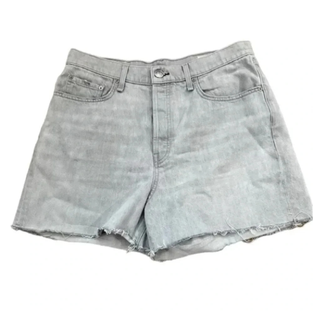 Rag & Bone Women's New York High-Rise Shorty Short Raw Hem Denim Size 32 GUC